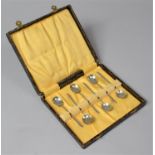 A Cased Set of Six Silver Coffee Spoons, Sheffield 1939