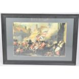 A Framed Military Print, 59x39cm