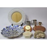 A Collection of Various Items to Include Silver Mounted Button Hook, Pewter Tankards, Silver