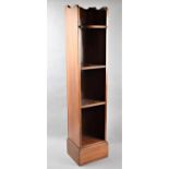 A Modern Narrow Mahogany Shelved Display, 18cm wide and 89cm High