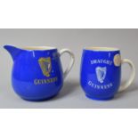 A Carltonware Guinness Tankard and Water Jug In Blue Glaze