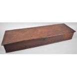 A 19th Century Mahogany Box with Hinged Lid to Two Division Interior, 61cms Wide, 18.5cms Deep,