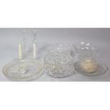 A Collection of Various 19th Century and Later Cut Glass to Comprise Pair of Candlesticks,