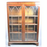 A Late Edwardian Mahogany Display Cabinet with Three Inner Shelves and Bracket Feet, 85cm wide