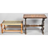 A Late 20th Century Refectory Style Rectangular Coffee Table for Restoration and a Rectangular