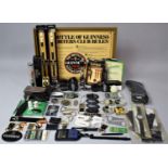 A Collection of Guinness Novelties to Include Irish Whistle, Bottle Openers, Key Rings, Stickers etc