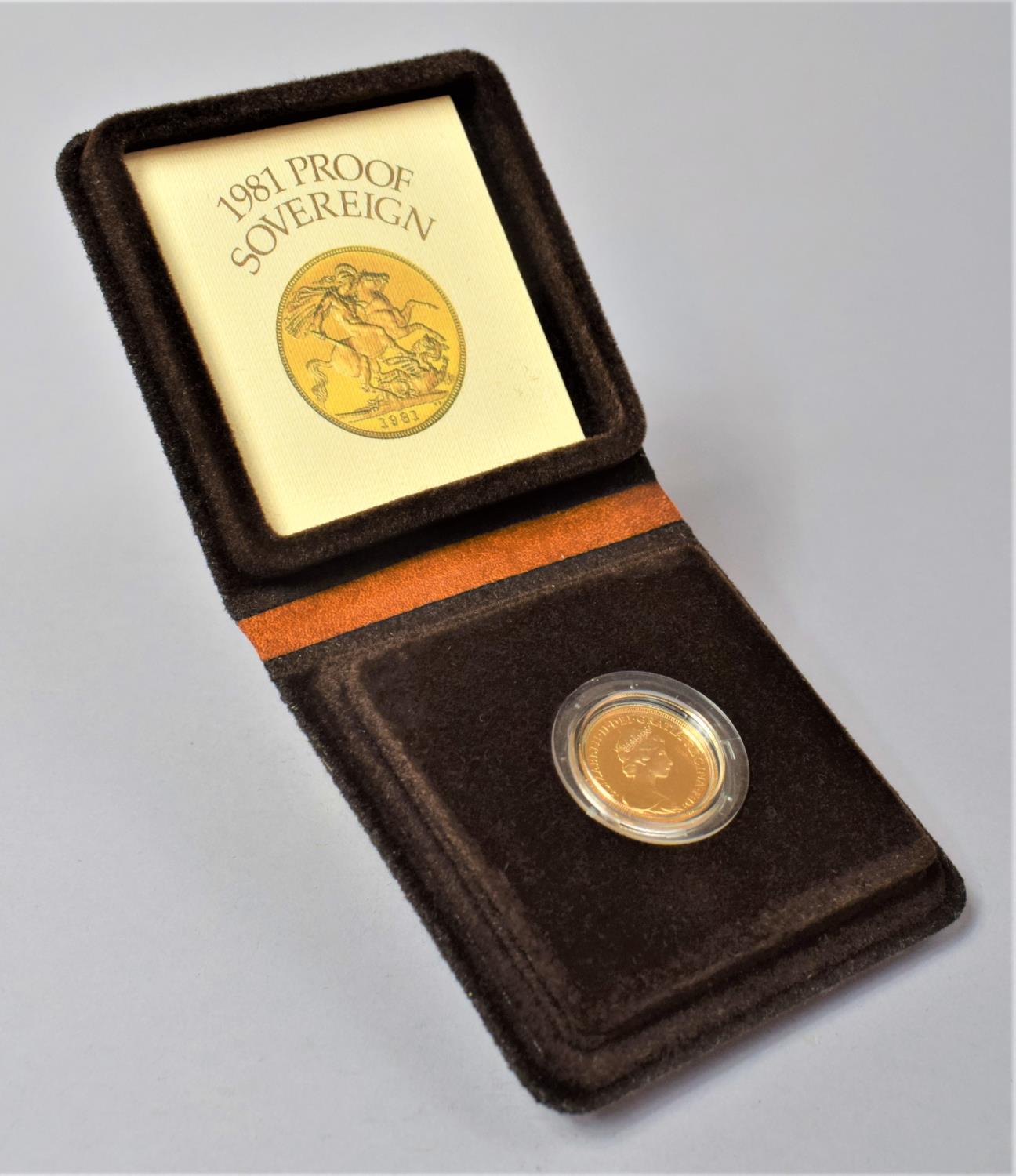 A 1981 Proof Sovereign in Royal Mint Presentation Case - Image 2 of 3