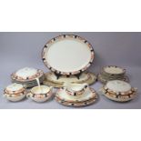 A Collection of Early/Mid 20th Century Dinnerwares by Woods to Comprise Graduated Oval Platters,