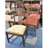 A Collection of Five Various 19th/20th Century Mahogany and Oak Side Chairs