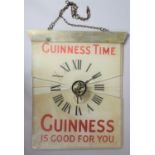 A Vintage Guinness Time Wall Clock, Broken but Having Original Parts, Smiths Bakelite Movement