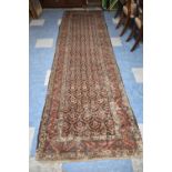 A Vintage Patterned Woollen Runner, 361x100cm