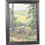 A Framed Oil on Board, Rural View by Barbara Sexton, 28.5cm x 38.5cm