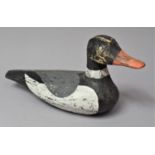 A Vintage carved Wooden Decoy Duck, 32cms Long
