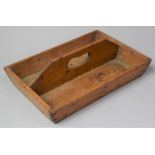A Late 19th/Early 20th Century Two Division Knife Tray with Centre Carrying Handle, 34cms by 24cms