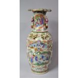 A Large 19th Century Chinese Canton Famille Rose Vase Profusely Decorated with Figures, Precious