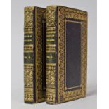 Two Small Volumes, Captain Cook's Voyages with Gilt Tooled Boards, Published 1826, Each 13.5x8.5cms