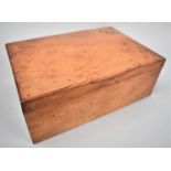 An Edwardian Birds Eye Maple Rectangular Work Box, the Hinged Lid Monogrammed JCD, 22cm Wide