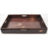 A Late 19th/ Early 20th Century Mahogany Galleried Butlers Tray, Missing Stand, 72x47cms