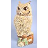 A Glazed Ceramic Long Eared Owl by Felcraft Allenheade, 30cm high