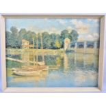 A Framed Claude Monet Print, Bridge at Argenteuil, 57x42 cm