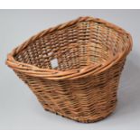 A Vintage Wicker Panier Basket for a Bicycle, 37cm wide