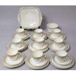 A Standard China Teaset to comprise Cups, Saucers, Side Plates, Cake Plate, Sugar Bowl