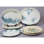 A Collection of Six Various Late 19th/Early 20th Century Meat Platters to comprise Elton and Co