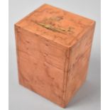 A Nice Quality Sorrento Wooden Card Case, the Hinged Lid Decorated with Cherub in Chariot, Pulled by