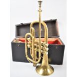 A Vintage Wooden Cased Brass Cornet, "The Sterling" by Whaley Royce, Toronto, with Two Mouth Pieces,