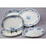 A Collection of Five Various Meat PLatters, Late 19th/ Early 20th Century to comprise Grindley Circa
