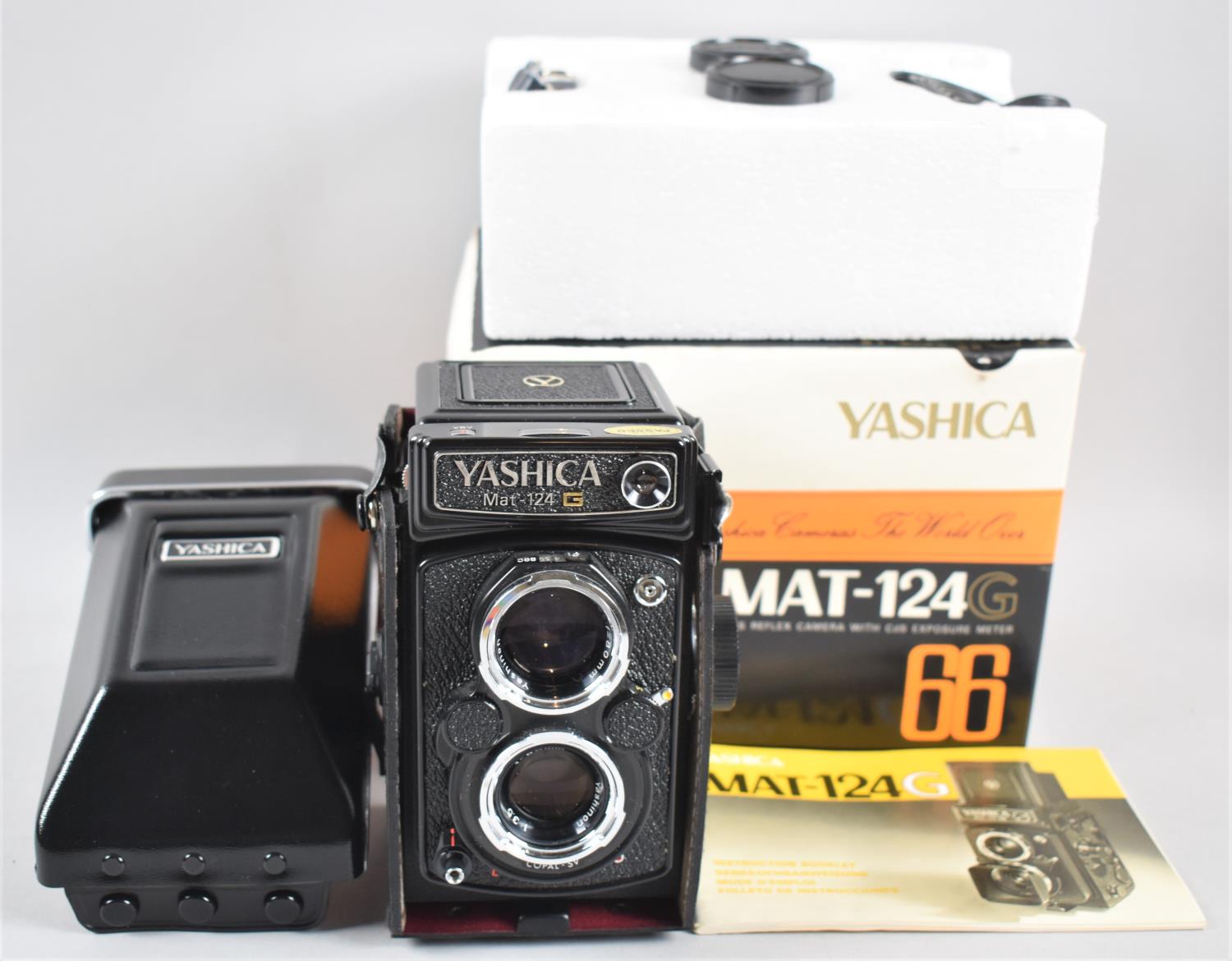 A New and Unused Boxed Yashica Mat-124G Twin Lens Reflex Camera with CDF Exposure Meter