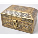 A Early 20th Century Islamic Mixed Metal Casket with Wooden Lining, 8.5cm Long