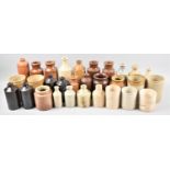 A Large Collection of Glazed Stoneware and Salt Glazed Bottles and Jars