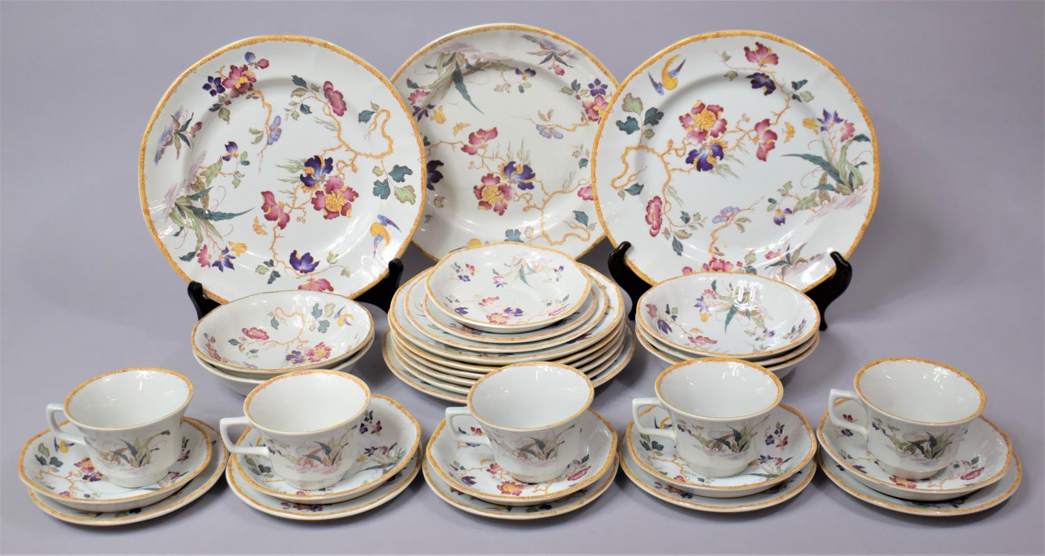 A Wedgwood Devon Rose Part Dinner and Tea Set to comprise Five Cups, Six Saucers, Six Side Plates,