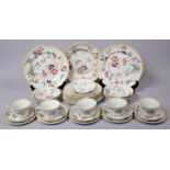 A Wedgwood Devon Rose Part Dinner and Tea Set to comprise Five Cups, Six Saucers, Six Side Plates,