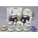A Collection of Various Ceramics to comprise Aynsley Cottage Garden Vases, Wedgwood Jasperware VAse,