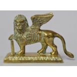 A Small Souvenir Copy of the Lion of Venice in The Form of a Winged Lion with Paw Resting on St