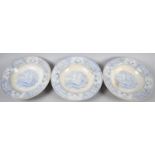 A Collection of Three Blue and White Transfer Printed Bowls