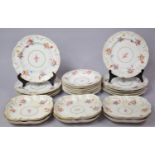 A Set of 19th Century Coalport Porcelain Feltspar Pattern Fruit Serving Set, Patronised by the