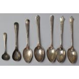 A Collection of Seven Various Tea, Coffee and Salt Spoons, 72.6g
