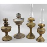 Four Vintage Oil Lamps in Need of Some Attention