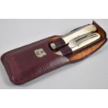 A German Officers Canteen Set to Comprise Folding Fork with Corkscrew Together with Folding Knife,