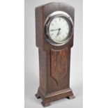 An Early 20th Century Smiths Car Clock Set into a Novelty Oak Case In the Form of a Long Case Clock,