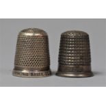 Two Silver Thimbles