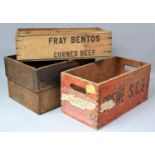 A Vintage Fray Bentos Corned Beef Box, Bottle Crate etc