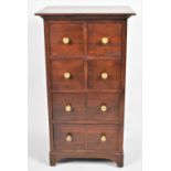 A Modern Mahogany Chest of Eight Short Drawers, 48cm Wide and 86cm high