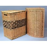 Two Wicker Clothes Basket, 44cm wide