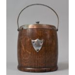 An Edwardian Oak Biscuit Barrel