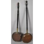 Two Late 19th Century Copper Bedwarming Pans