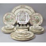 A Collection of Various Indian Tree Dinnerwares to comprise Plates, Cake Plates, Large Platters,